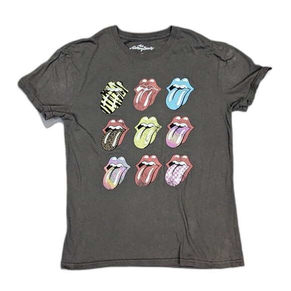 the Rolling Stones Tops - Rolling Stones Dark Grey Tongue T-shirt Womens Size XL Tee Shirt Extra Large SS
